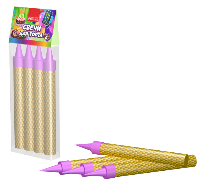 Тортовые свечи 30 секунд Joker Fireworks артикул JF TS12-30 