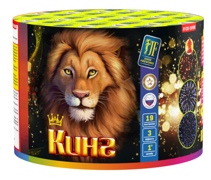 Кинг 19 залпов 1" Joker Fireworks артикул JF C25-19/03U 