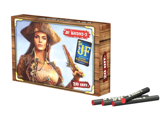 Корсар 2 хлопка 20шт Joker Fireworks артикул JF K0202-2 